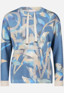 Betty Barclay Strick*Feinstrickpullover mit Print Blue/Camel