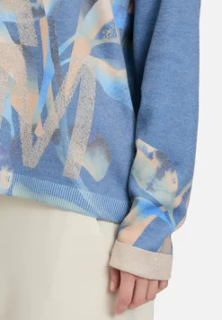 Betty Barclay Strick*Feinstrickpullover mit Print Blue/Camel