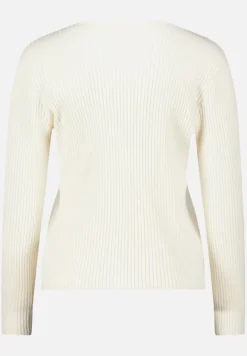 Betty Barclay Strick*Feinstrickpullover mit Rippenstruktur Antique White