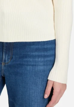 Betty Barclay Strick*Feinstrickpullover mit Rippenstruktur Antique White