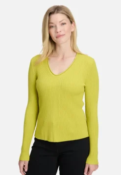 Betty Barclay Strick*Feinstrickpullover mit Rippenstruktur Citronelle