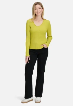 Betty Barclay Strick*Feinstrickpullover mit Rippenstruktur Citronelle