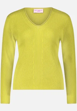 Betty Barclay Strick*Feinstrickpullover mit Rippenstruktur Citronelle