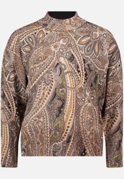 Betty Barclay Strick*Feinstrickpullover mit Stehkragen Grau/Beige