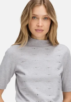 Betty Barclay Strick*Feinstrickpullover mit Stehkragen Light Silver Melange