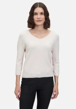 Betty Barclay Strick*Feinstrickpullover mit V-Ausschnitt Light Beige Melange