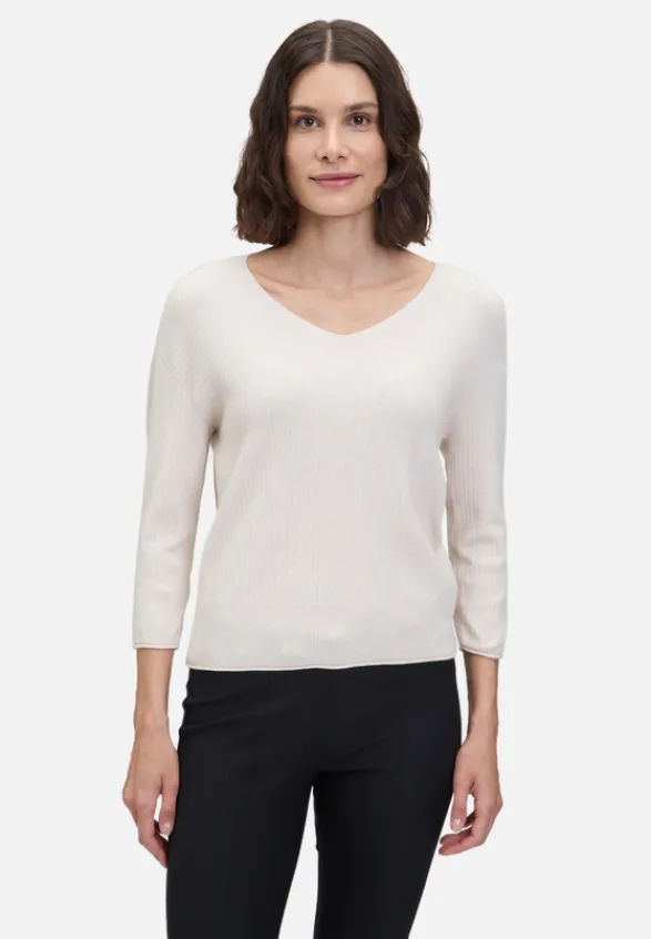 Betty Barclay Strick*Feinstrickpullover mit V-Ausschnitt Light Beige Melange