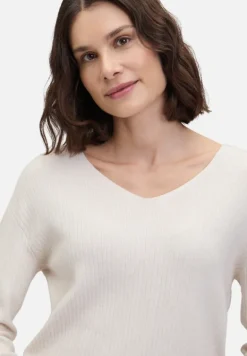 Betty Barclay Strick*Feinstrickpullover mit V-Ausschnitt Light Beige Melange