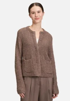 Betty Barclay Strick*Grobstrickjacke mit Lurexfaden Braun