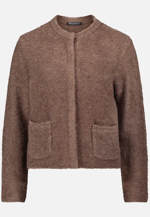 Betty Barclay Strick*Grobstrickjacke mit Lurexfaden Braun