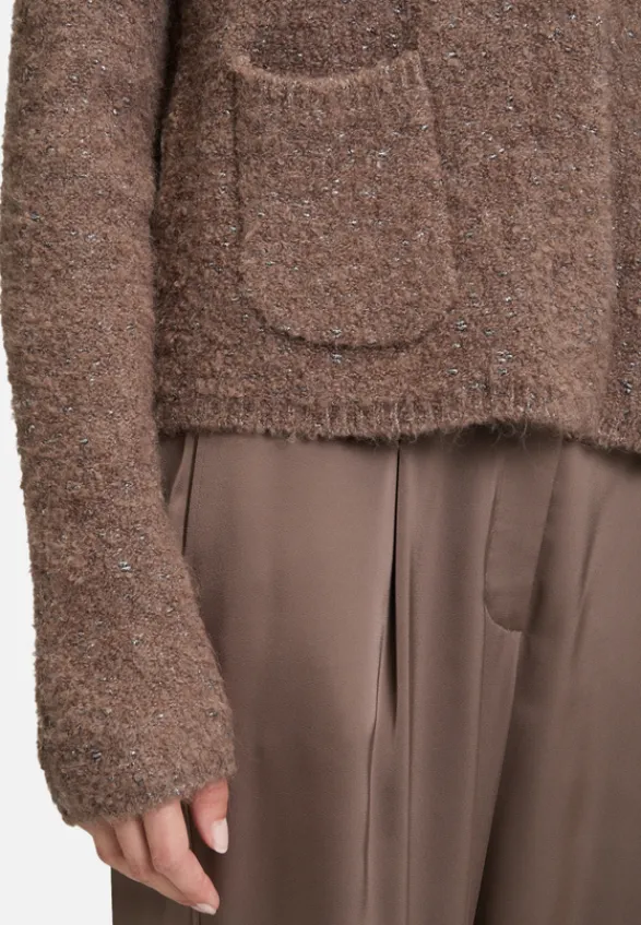Betty Barclay Strick*Grobstrickjacke mit Lurexfaden Braun