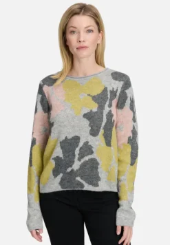 Betty Barclay Strick*Grobstrick-Pullover mit Jacquard Patch Grey/Green