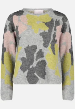 Betty Barclay Strick*Grobstrick-Pullover mit Jacquard Patch Grey/Green