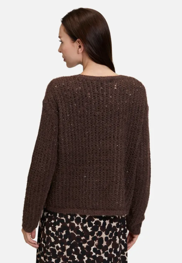 Betty Barclay Strick*Grobstrick-Pullover mit Pailletten Light Maroon