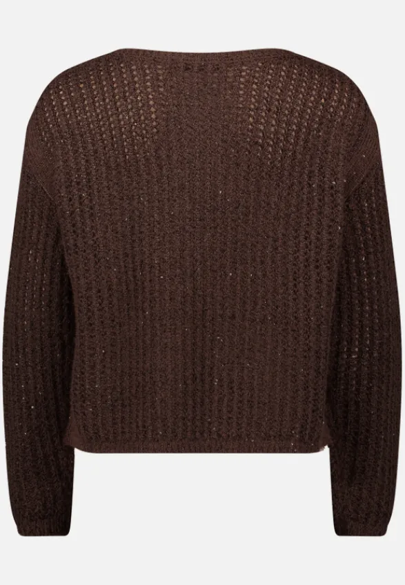 Betty Barclay Strick*Grobstrick-Pullover mit Pailletten Light Maroon