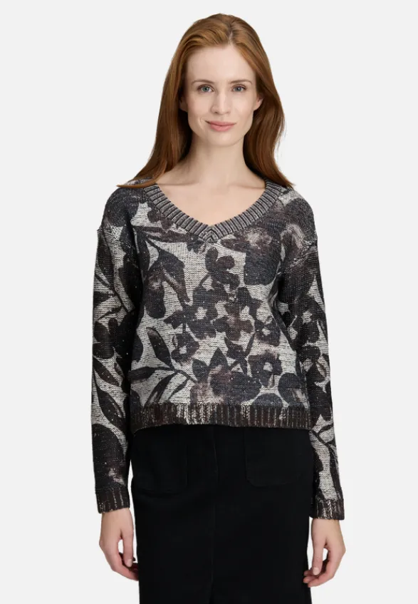 Betty Barclay Strick*Grobstrick-Pullover mit Pailletten Beige/Braun