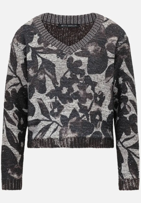 Betty Barclay Strick*Grobstrick-Pullover mit Pailletten Beige/Braun