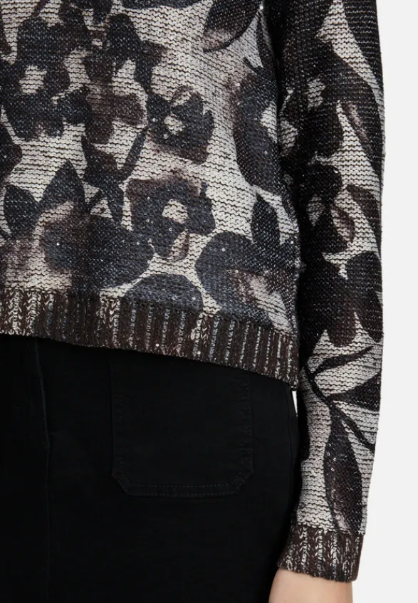 Betty Barclay Strick*Grobstrick-Pullover mit Pailletten Beige/Braun