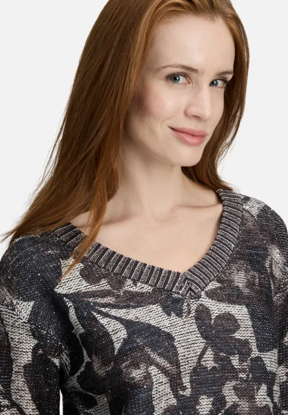 Betty Barclay Strick*Grobstrick-Pullover mit Pailletten Beige/Braun