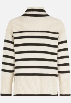 Betty Barclay Strick*Grobstrick-Pullover mit Streifen Patch Beige/Black