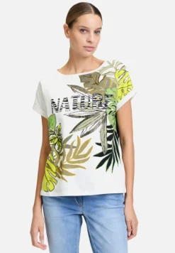 Betty Barclay Shirts*Halbarm-Shirt mit Ärmelaufschlag White/Green