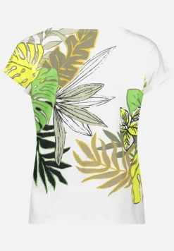 Betty Barclay Shirts*Halbarm-Shirt mit Ärmelaufschlag White/Green