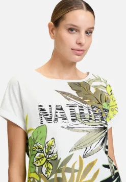 Betty Barclay Shirts*Halbarm-Shirt mit Ärmelaufschlag White/Green