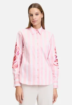 Betty Barclay Blusen*Hemdbluse mit Kragen Rosé/White
