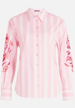 Betty Barclay Blusen*Hemdbluse mit Kragen Rosé/White