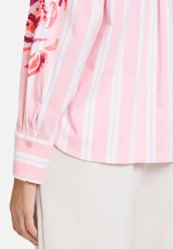 Betty Barclay Blusen*Hemdbluse mit Kragen Rosé/White