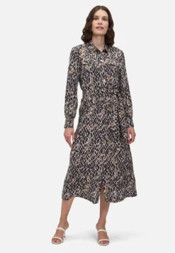 Betty Barclay Kleider*Hemdblusenkleid mit Bindegürtel Dark Blue/Brown