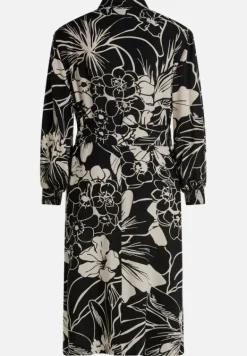 Betty Barclay Kleider*Hemdblusenkleid mit Bindegürtel Schwarz/Beige