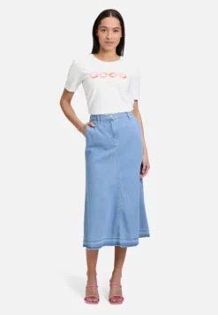 Betty Barclay Röcke*Jeansrock mit offenem Saum Light Blue Denim