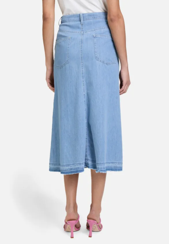 Betty Barclay Röcke*Jeansrock mit offenem Saum Light Blue Denim