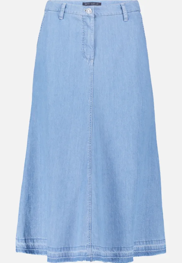 Betty Barclay Röcke*Jeansrock mit offenem Saum Light Blue Denim