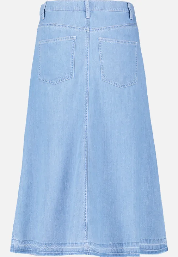 Betty Barclay Röcke*Jeansrock mit offenem Saum Light Blue Denim