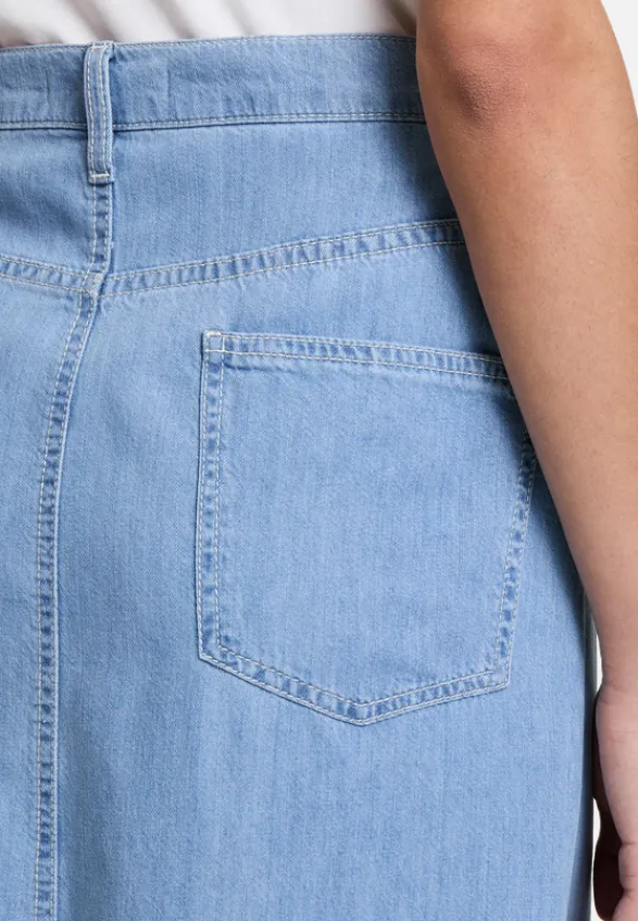 Betty Barclay Röcke*Jeansrock mit offenem Saum Light Blue Denim