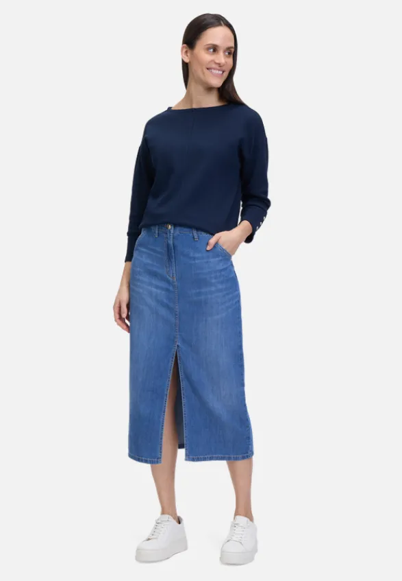 Betty Barclay Röcke*Jeansrock mit Waschung Blau