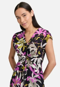 Betty Barclay Kleider*Jerseykleid mit Raffung Black/Khaki