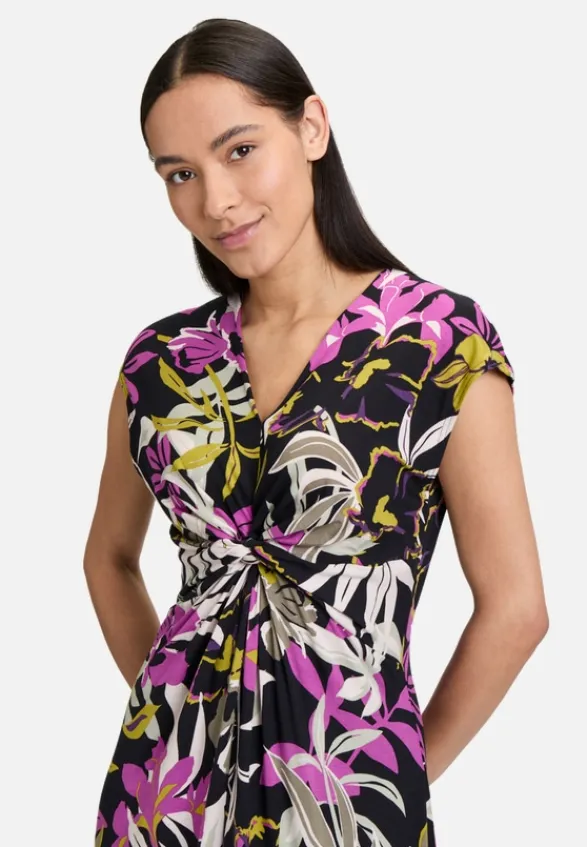 Betty Barclay Kleider*Jerseykleid mit Raffung Black/Khaki