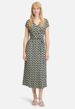 Betty Barclay Kleider*Jerseykleid mit V-Ausschnitt Dark Blue/Green