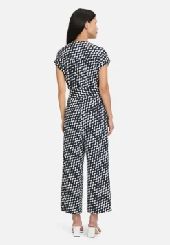 Betty Barclay Jumpsuits|Business Kleidung*Jumpsuit mit Eingrifftaschen Dunkelblau/Weiß