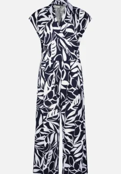 Betty Barclay Jumpsuits*Jumpsuit mit Eingrifftaschen Dunkelblau/Weiß