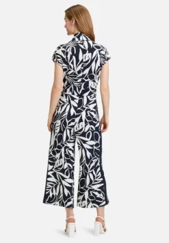 Betty Barclay Festliche Mode*Jumpsuit mit Eingrifftaschen Dunkelblau/Weiß