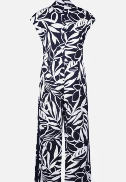Betty Barclay Festliche Mode*Jumpsuit mit Eingrifftaschen Dunkelblau/Weiß