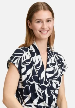Betty Barclay Festliche Mode*Jumpsuit mit Eingrifftaschen Dunkelblau/Weiß