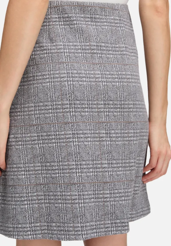 Betty Barclay Röcke*Karo-Rock mit Reißverschluss Grau/Beige