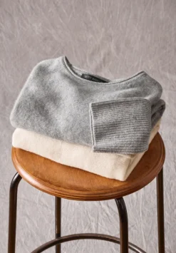 Betty Barclay Strick|Kaschmir*Kaschmir-Pullover mit überschnittenen Ärmeln Light Silver Melange