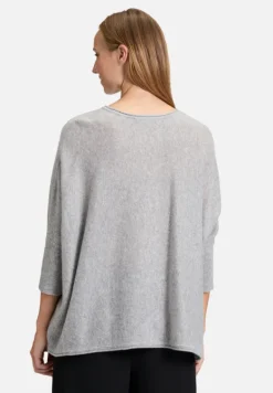Betty Barclay Strick|Kaschmir*Kaschmir-Pullover mit überschnittenen Ärmeln Light Silver Melange