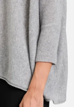Betty Barclay Strick|Kaschmir*Kaschmir-Pullover mit überschnittenen Ärmeln Light Silver Melange